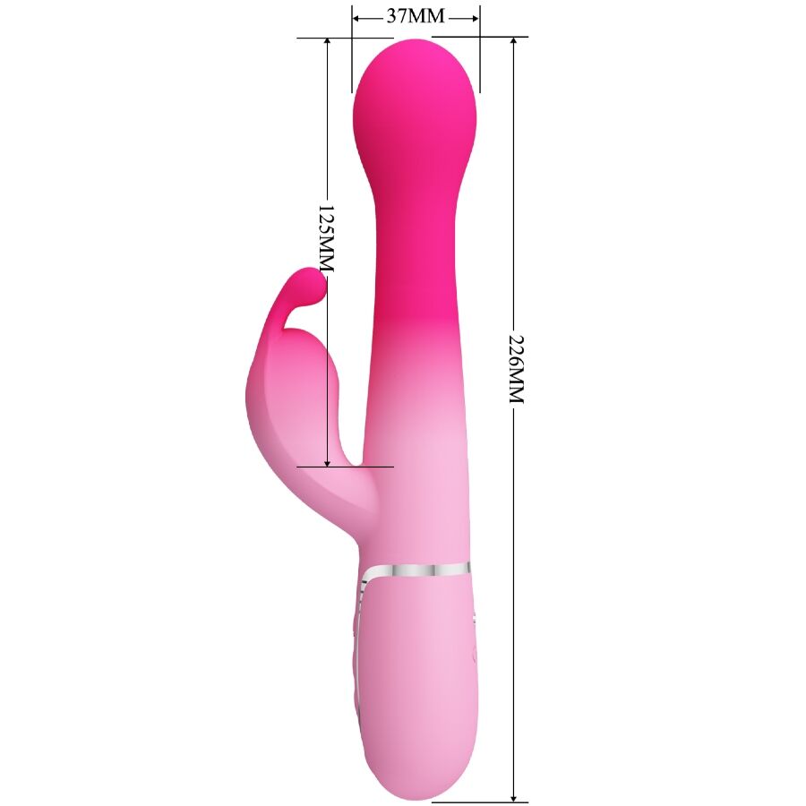 PRETTY LOVE - DEJON VIBRADOR RABBIT 3 EN 1 MULTIFUNCIÓN ROSA