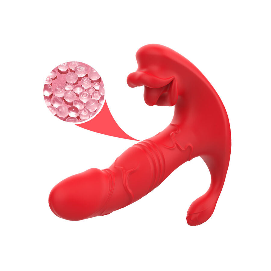 ARMONY - VIBRADOR ANAL PANTY ESTIMULADOR PUNTO C Y G CONTROL REMOTO ROJO