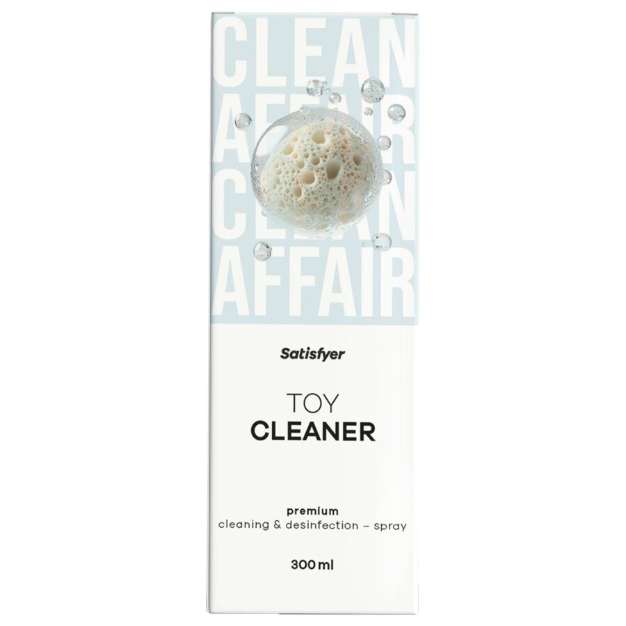 SATISFYER - SPRAY LIMPIADOR Y DESINFECCIÓN DE JUGUETES PREMIUM 300 ML