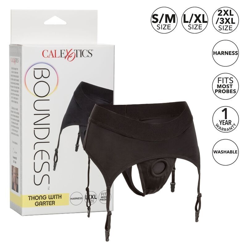 CALEXOTICS - BOUNDLESS ARNÉS TANGA CON LIGUERO L/XL