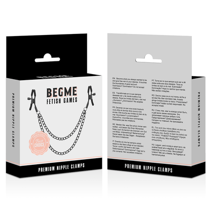 BEGME - RED EDITION PINZAS PEZONES CON CADENA