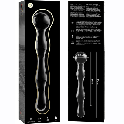 NEBULA SERIES BY IBIZA - MODELO 13 DILDO CRISTAL TRANSPARENTE 18 CM -O- 3.5 CM