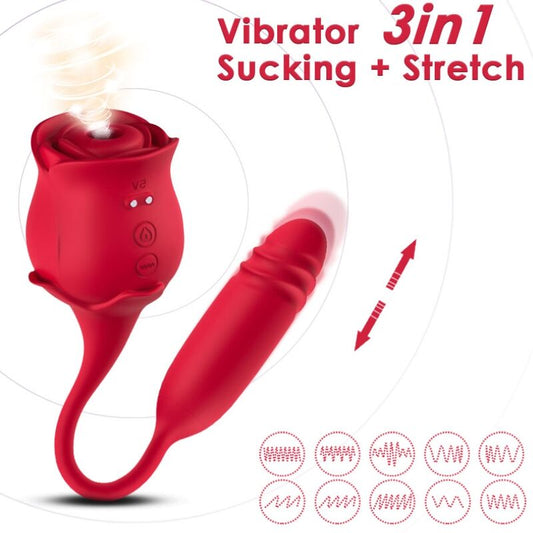 ARMONY - ROSEKNIGTH SUCCIONADOR CLÍTORIS & VIBRADOR ROJO