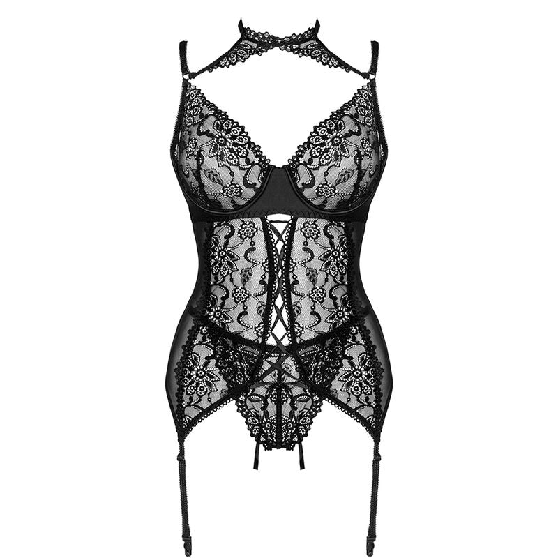 LIVCO CORSETTI FASHION - GIELLANDRA FOR THE SENSES COLLECTION CORSET + PANTY NEGRO S/M