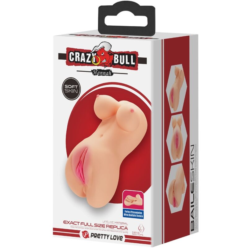 CRAZY BULL - VAGINA Y ANO REALÍSTICOS VIBRADOR HANNAH