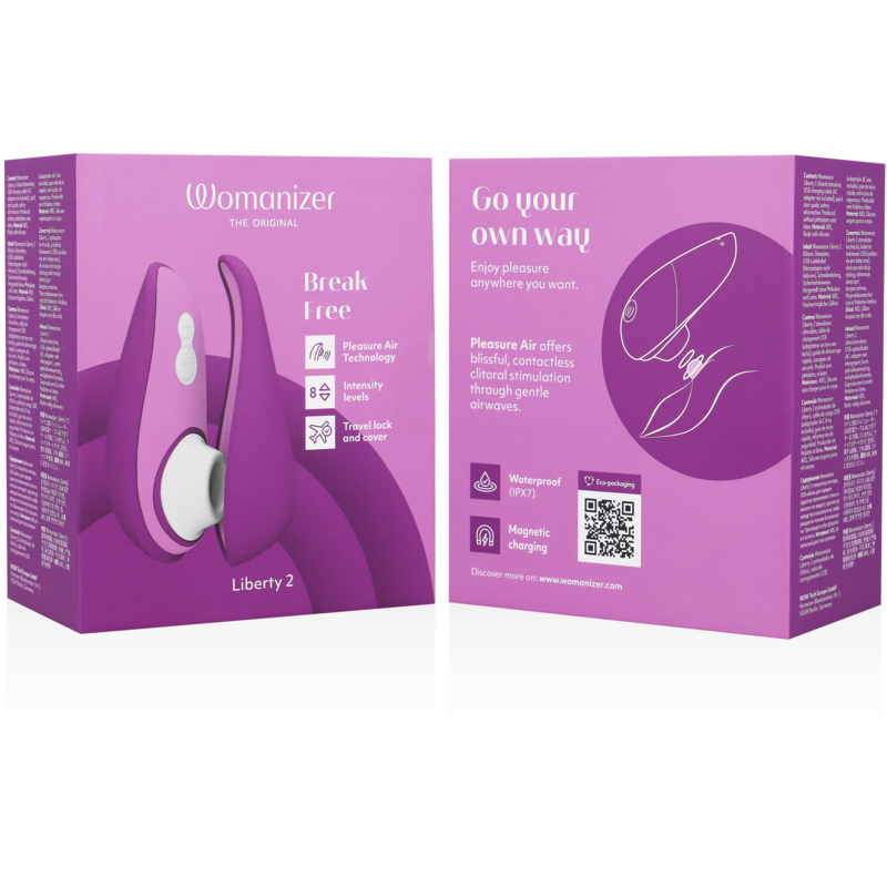 WOMANIZER - LIBERTY 2 ESTIMULADOR & SUCCIONADOR CLÍTORIS VERDE CLARO