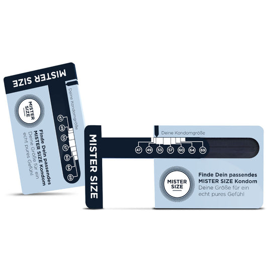 MISTER SIZE - MEDIDOR TAMAÑO PRESERVATIVO IDEAL (ALEMÁN)