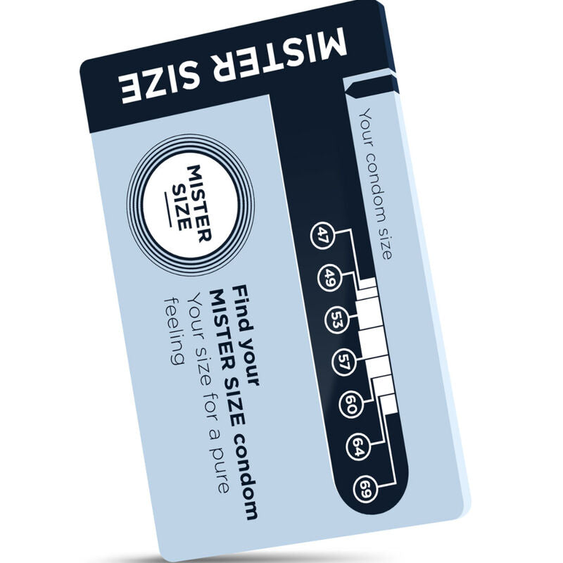 MISTER SIZE - MEDIDOR TAMAÑO PRESERVATIVO IDEAL (INGLÉS)