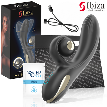 IBIZA - VIBRADOR TWISTER CON ESTIMULADOR CURVE Y VIBRO-ROTACIÓN