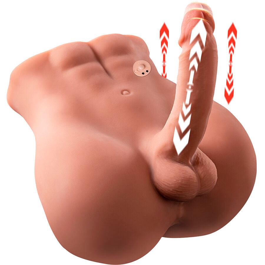 XISE - BERTLETT DILDO ASS MASTURBADOR DILDO Y ANO REALÍSTICO POSICIÓN FRONTAL CON THRUSTING 18 CM