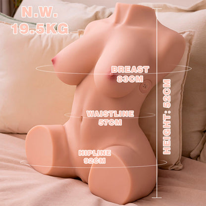 XISE - DANIA THRUSTING TORSO REALÍSTICO CON VIBRACIÓN FEMENINO 52 CM