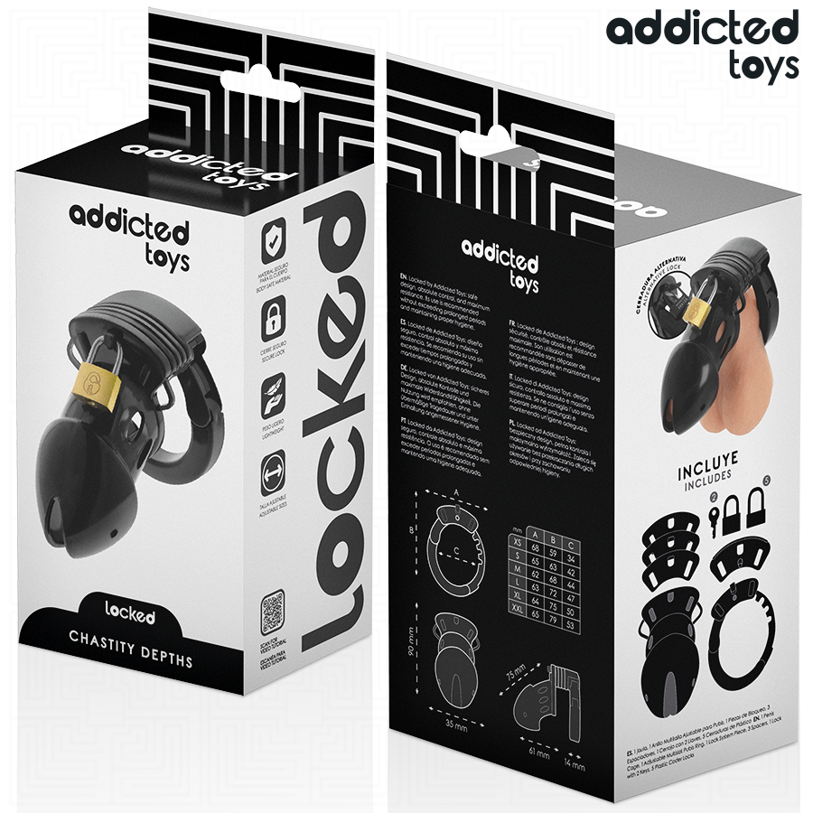 ADDICTED TOYS LOCKED - CHASTITY DEPTHS JAULA PARA PENE 7,5 CM