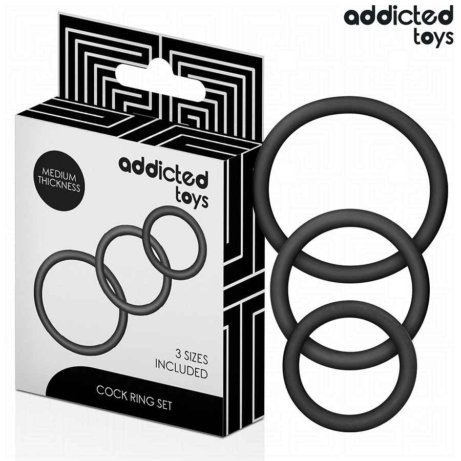 ADDICTED TOYS - SET DE ANILLOS SILICONA MODELO 2