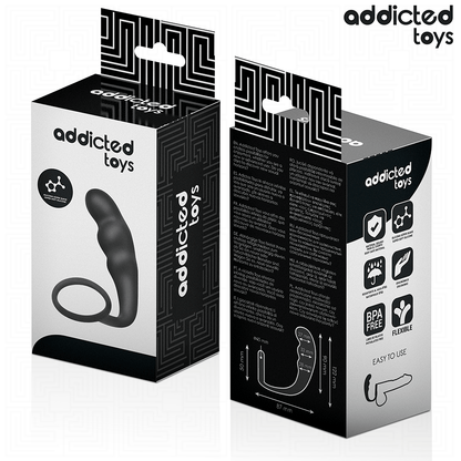 ADDICTED TOYS - PLUG ANAL CON ANILLO SILICONA MODELO 4