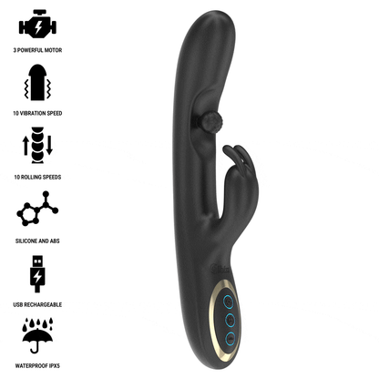 IBIZA - POTENTE VIBRADOR RABBIT CON PERLA ROLLING MASAJEADORA