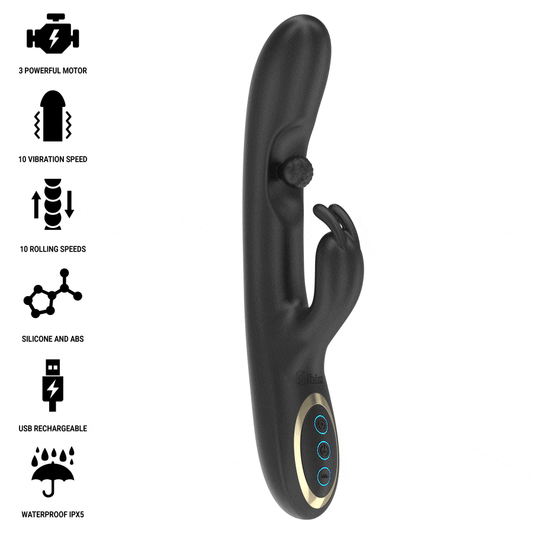 IBIZA - POTENTE VIBRADOR RABBIT CON PERLA ROLLING MASAJEADORA