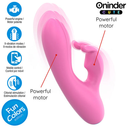ONINDER CUTE - LOVE BUNNY VIBRADOR PUNTO G Y CLITORIS - APP MUNDIAL GRATUITA