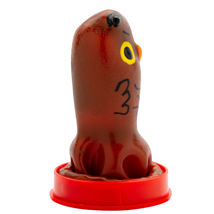 CONDOMERIE - PRESERVATIVO DECORATIVO PINTADO A MANO BÚHO