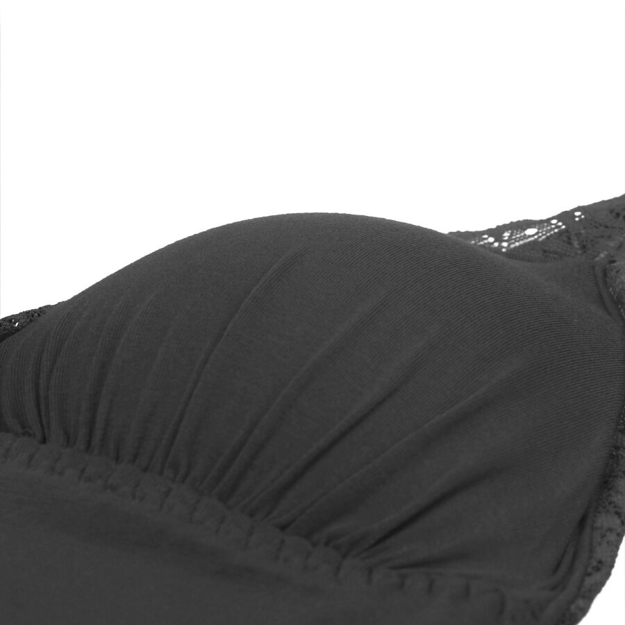 SUBBLIME - TEDDY DETALLE ENCAJE FLORAL NEGRO S/M