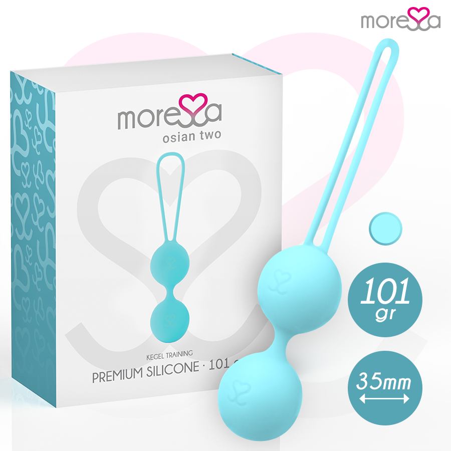 MORESSA - OSIAN TWO ENTRENAMIENTO SUELO PELVICO 101gr PREMIUM SILICONA TURQUESA