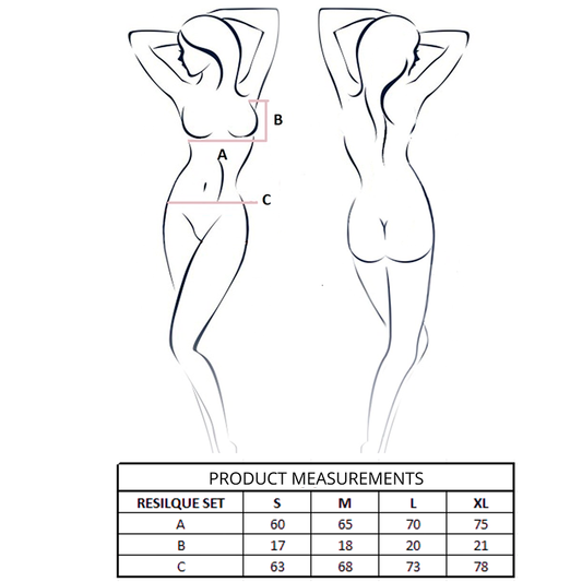 PASSION - RESILQUE SET SUJETADOR + TANGA ROJO L/XL