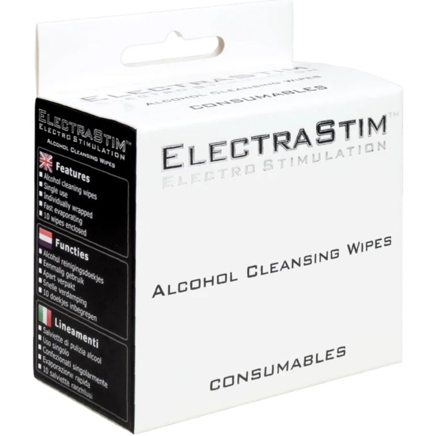 ELECTRASTIM - TOALLITAS HIGIÉNICAS CON ALCOHOL 10 UNIDADES