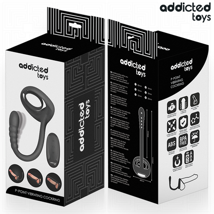 ADDICTED TOYS - ANILLO PENE VIBRADOR PUNTO·P CONTROL REMOTO