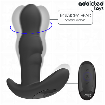 ADDICTED TOYS - PLUG ANAL VIBRADOR ROTATORIO CONTROL REMOTO