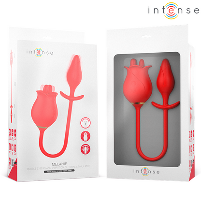 INTENSE - MELANIE DOBLE ESTIMULADOR CLÍTORIS CON LENGUA ZIGZAG