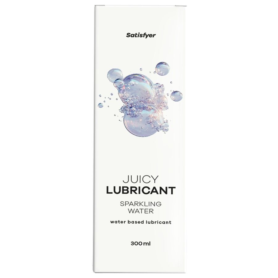 SATISFYER - JUICY LUBRICANTE BASE AGUA SABOR AGUA CON GAS 300 ML