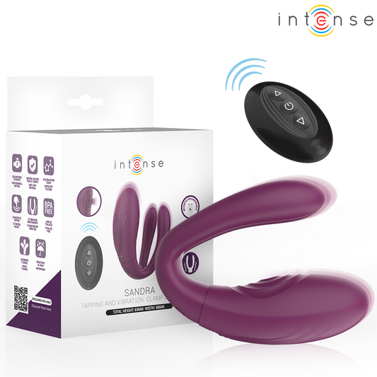 INTENSE - SANDRA VIBRADOR & ESTIMULADOR DE PINZAS CON GOLPETEO CONTROL REMOTO