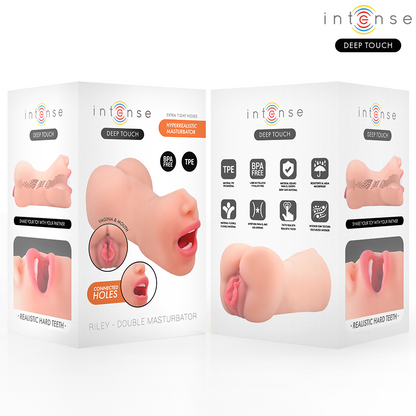 INTENSE DEEP TOUCH - RILEY MASTURBADOR DOBLE BOCA & VAGINA