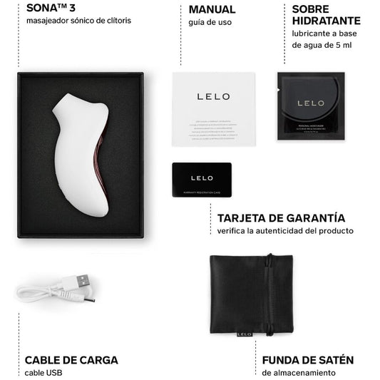 LELO - SONA 3 MASAJEADOR SÓNICO DE CLÍTORIS BLANCO