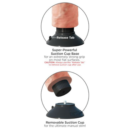 KING COCK - DILDO VIBRADOR CON TESTÍCULOS 25.5 CM COLOR NATURAL