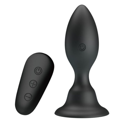 MR PLAY - PLUG ANAL CON VIBRACIÓN NEGRO CONTROL REMOTO