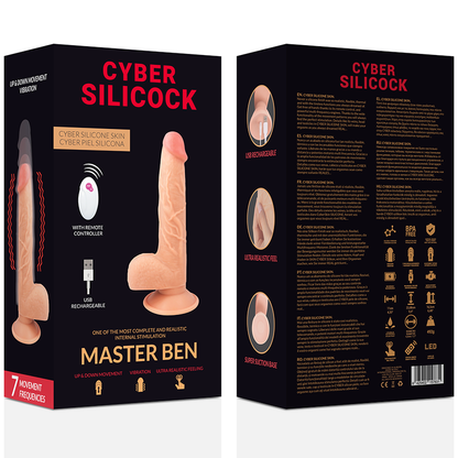 CYBER SILICOCK - REALÍSTICO CONTROL REMOTO MASTER BEN 23.88 CM -O- 4.3 CM